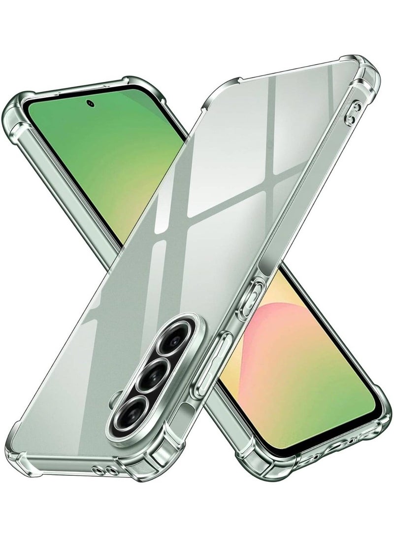 إينيكس جراب حماية لهاتف سامسونج جالاكسي A56، غطاء خلفي من السيليكون الناعم مع وسادة هوائية، مقاوم للصدمات والخدوش، غطاء واقٍ شفاف للزوايا - Image 1